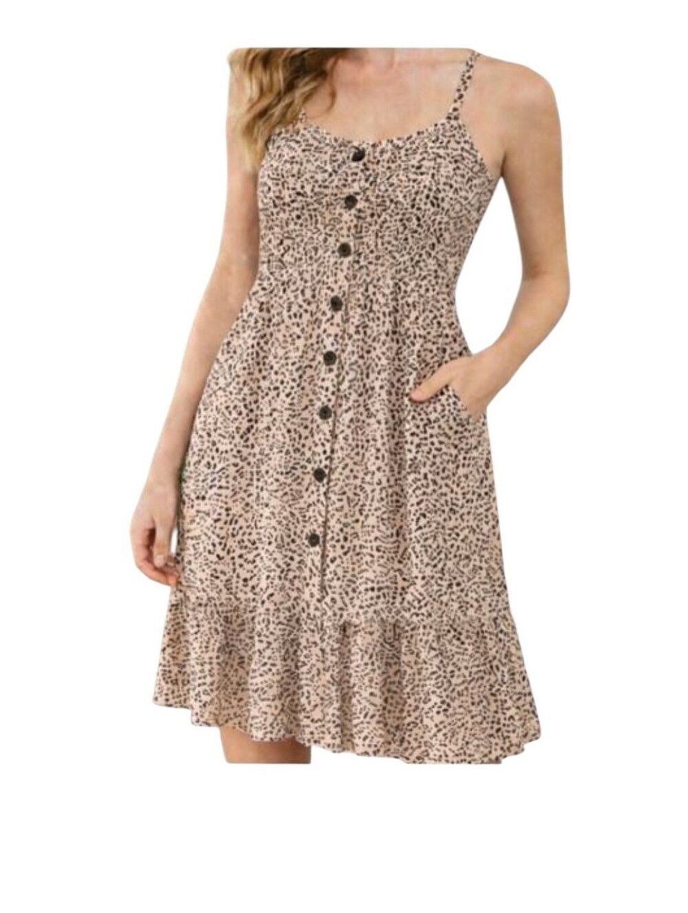 Medium Japna Cheetah Print Summer Sundress